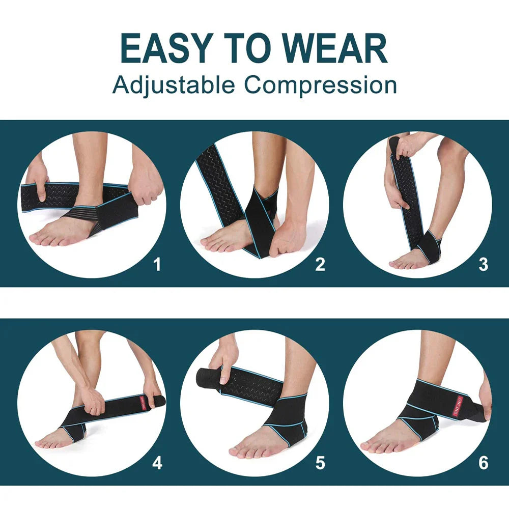 Povei Adjustable Breathable Ankle Support Strap for Heel Pain Recovery