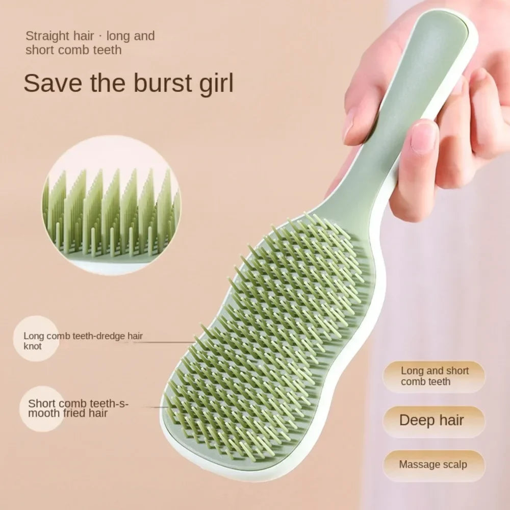 Povei Air Cushion Comb: Long Hair Straightening & Fluffy Design for Massage and Styling