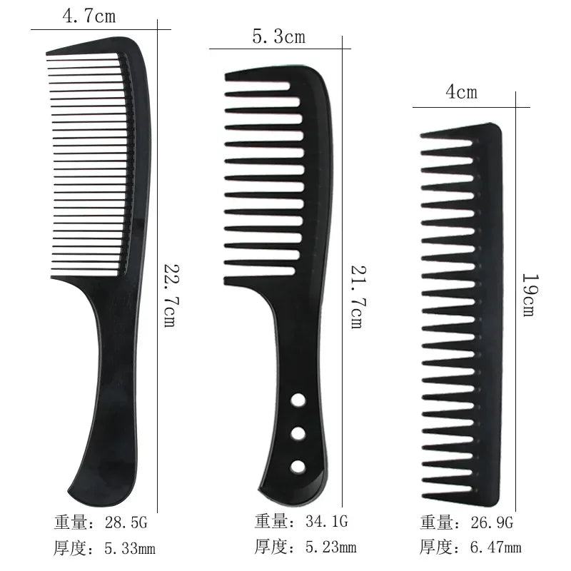 Povei Black Fine-Tooth Metal Pin Comb for Hair Styling