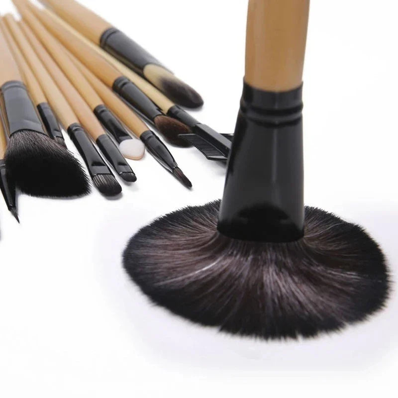 Povei 24-Piece Makeup Brush Set for Professional Cosmetics