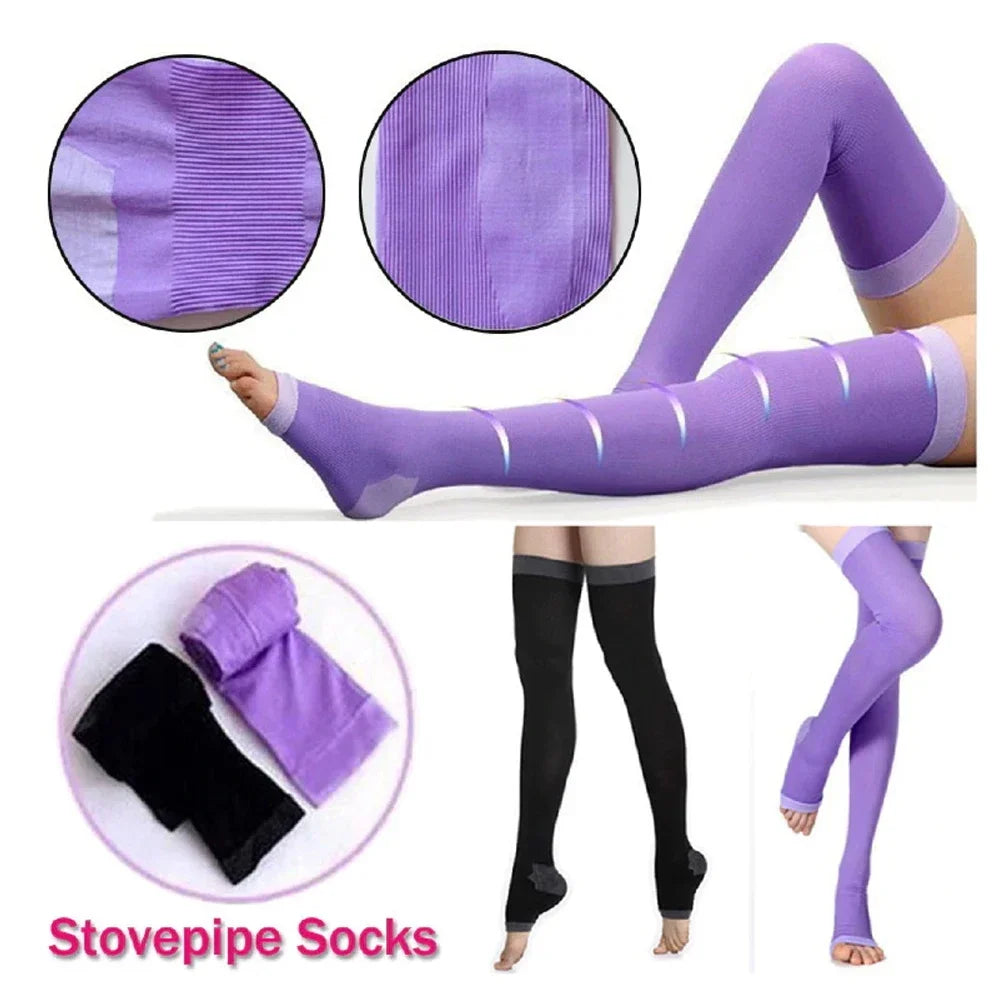 Povei 420D Compression Socks for Women - Knee Support & Leg Warmer