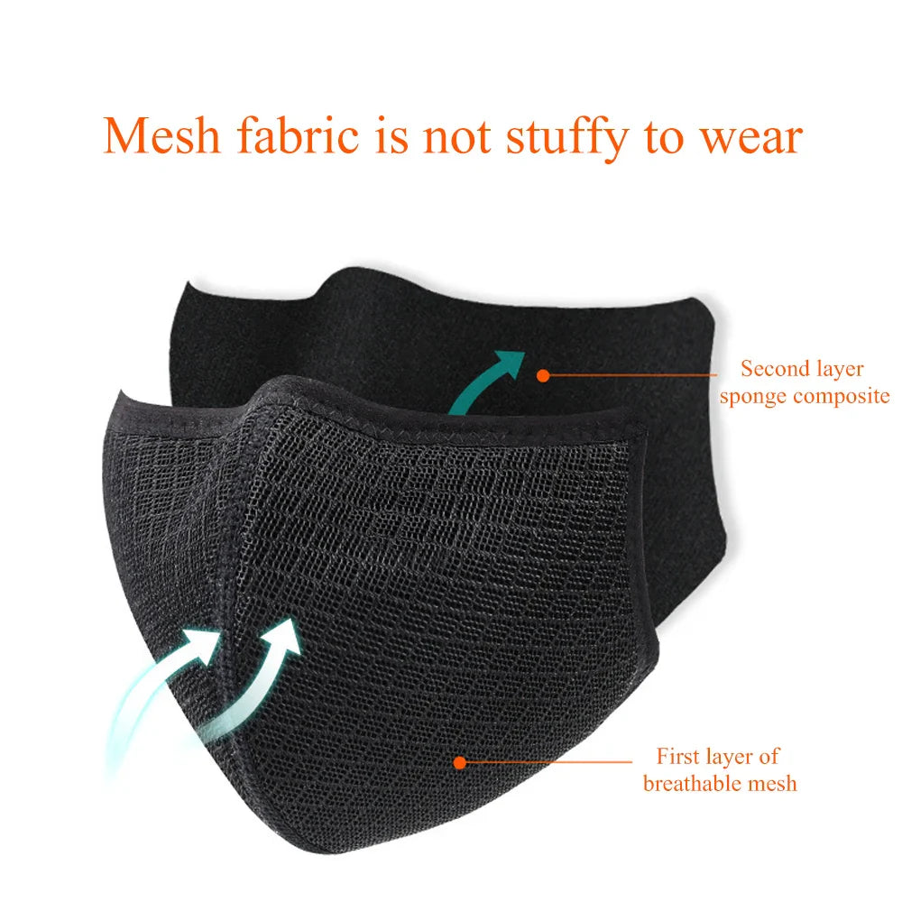 Povei Breathable Mesh Face Mask Adjustable Reusable Washable Mouth Masks