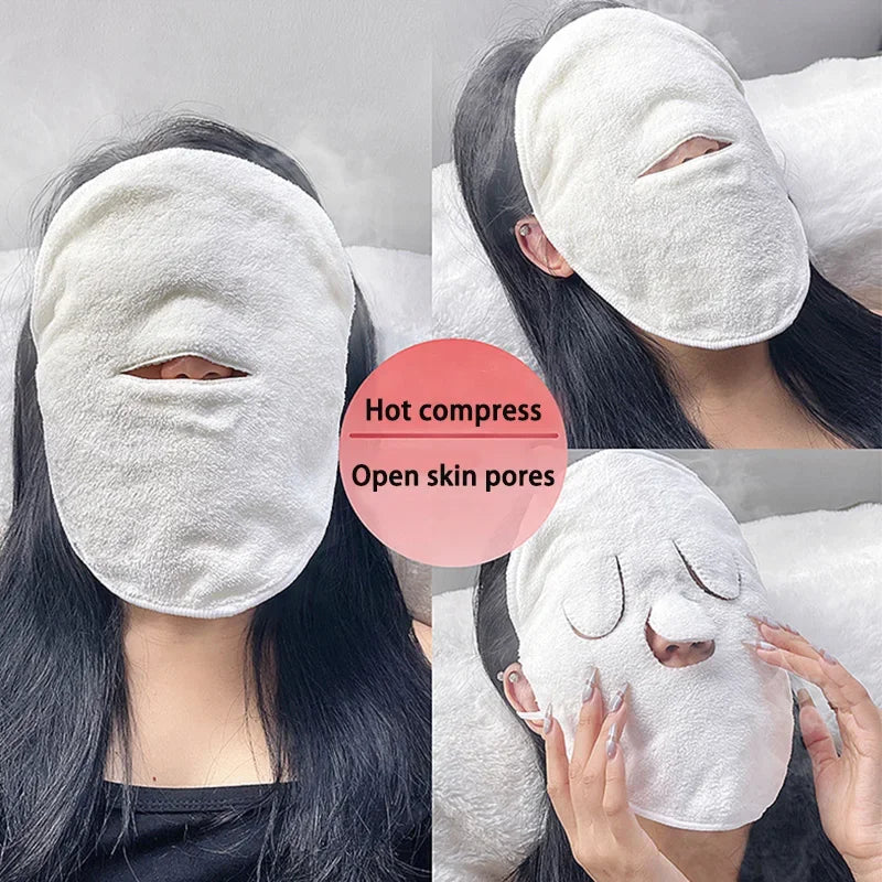 Povei Cotton Hot Compress Towel for Deep Clean Beauty Facial Care