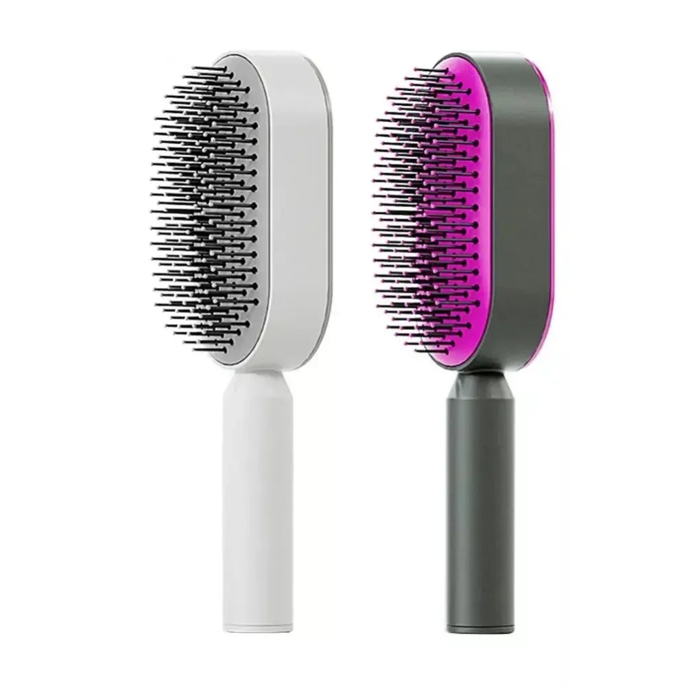 Povei Air Cushion Detangling Hair Brush Scalp Massager Comb - Salon Styling Tool