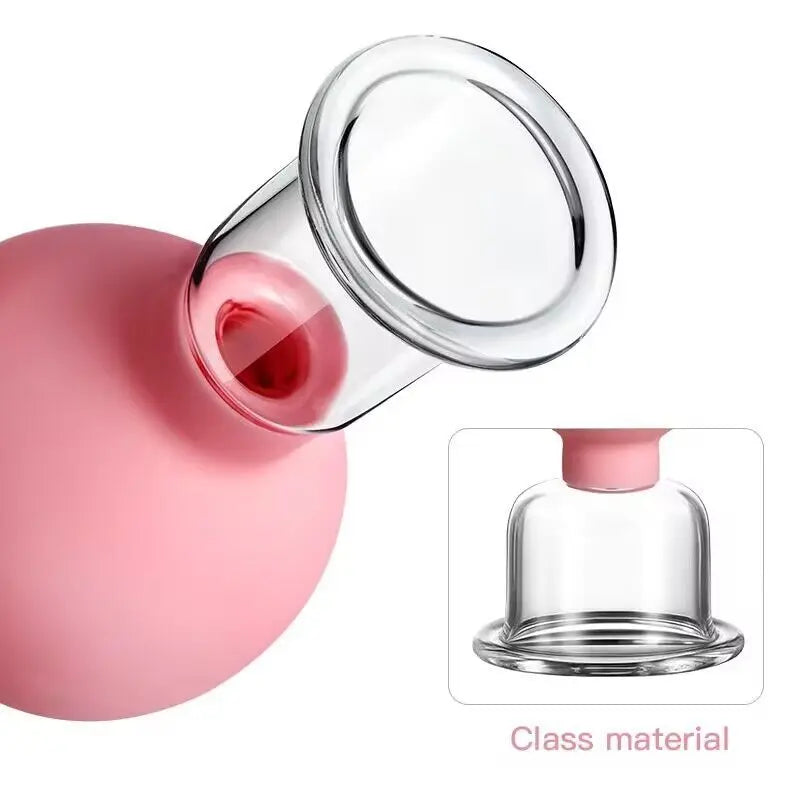 Povei Facial Cupping Massager Skin Lifting Anti Cellulite Massage Jar