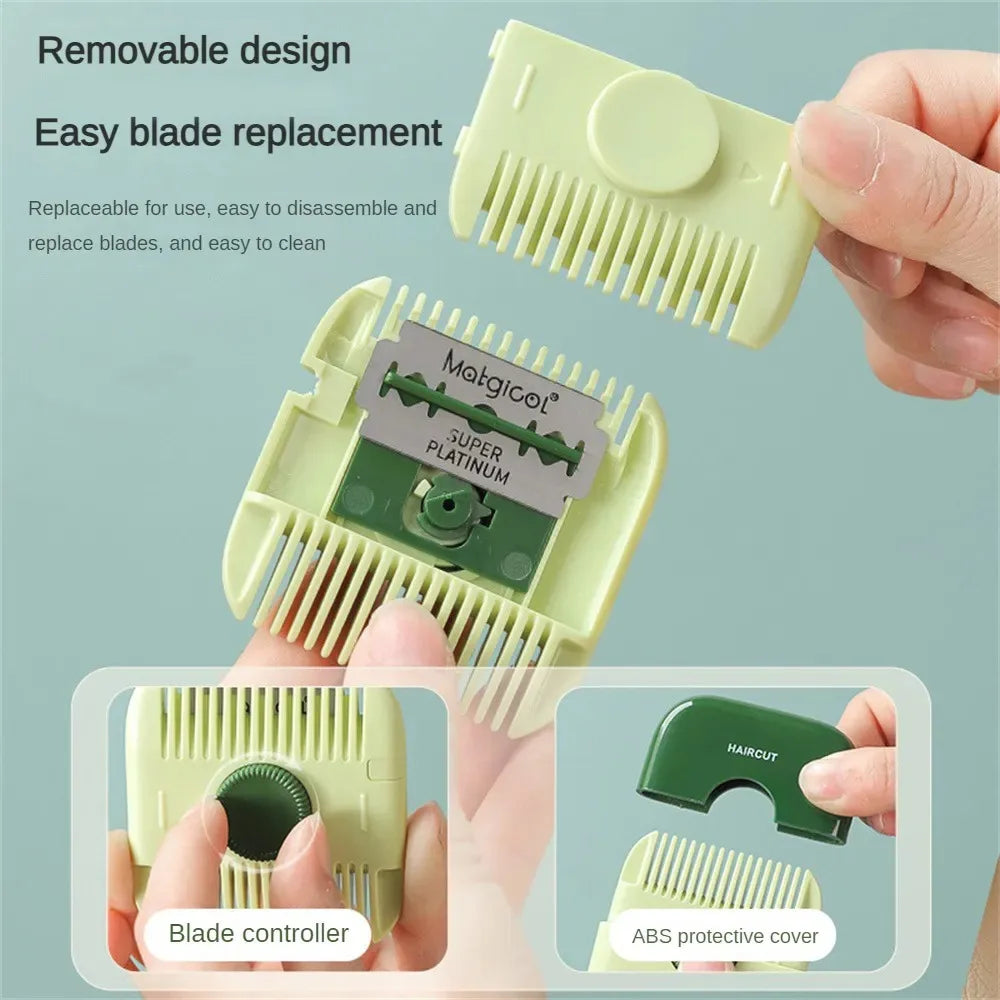 Povei Baby Hair Cutter Comb Trimmer | Hairdressing Tool for Bangs Trimming & Haircuts