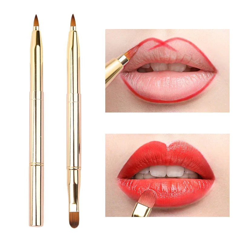 Povei Dual-ended Retractable Lip & Eye Brush - Beauty Tool