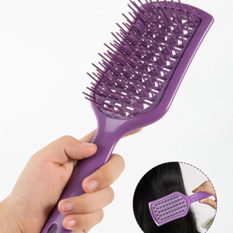 Povei Hollow Out Detangling Hair Brush Comb for Curly Wet Tangled Hair