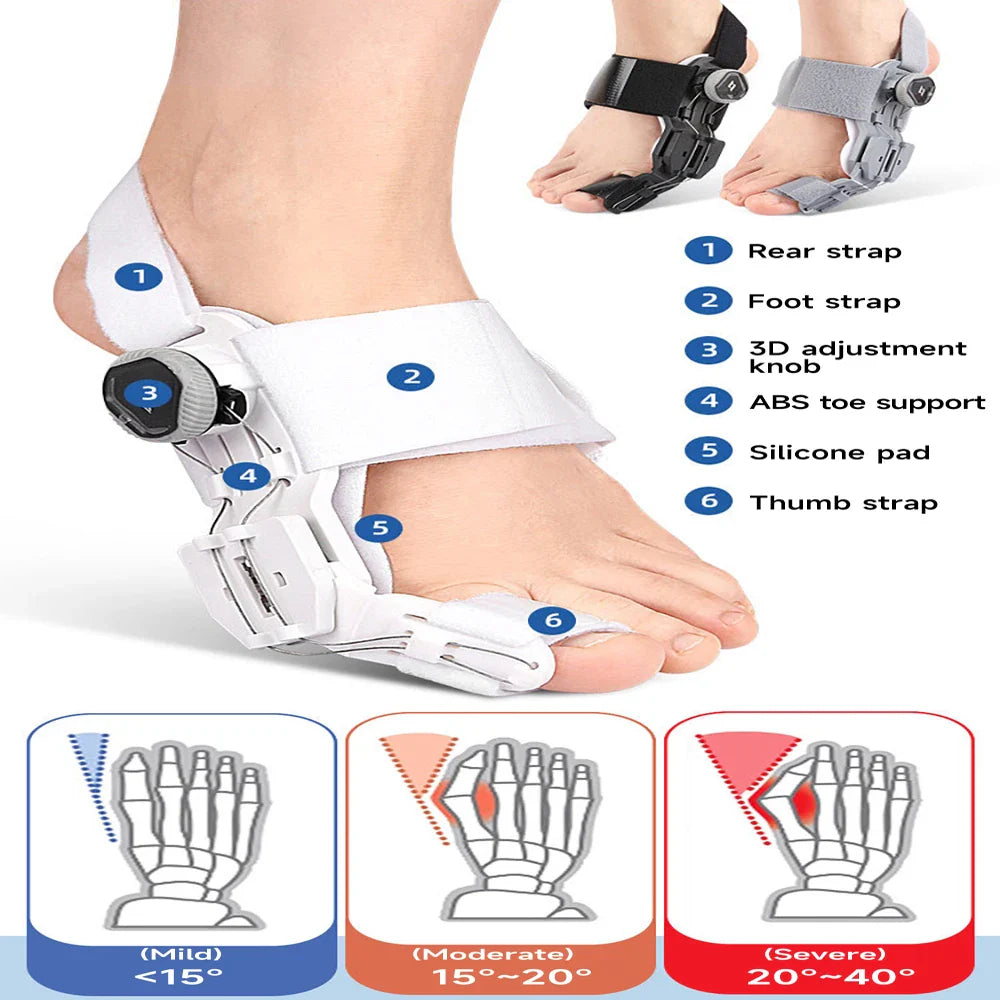 Povei Bunion Corrector Toe Separator Straightener Hallux Valgus Relief Protector