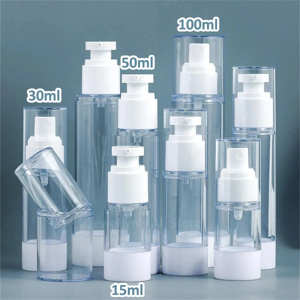 Povei Clear Airless Spray Lotion Bottle - Makeup Dispenser