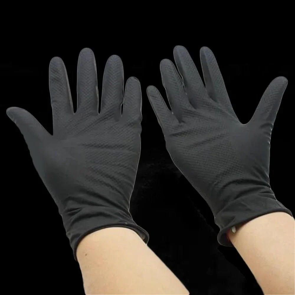 Povei Hair Thicker Rubber Gloves: Durable Anti-Slip Barber Accessory