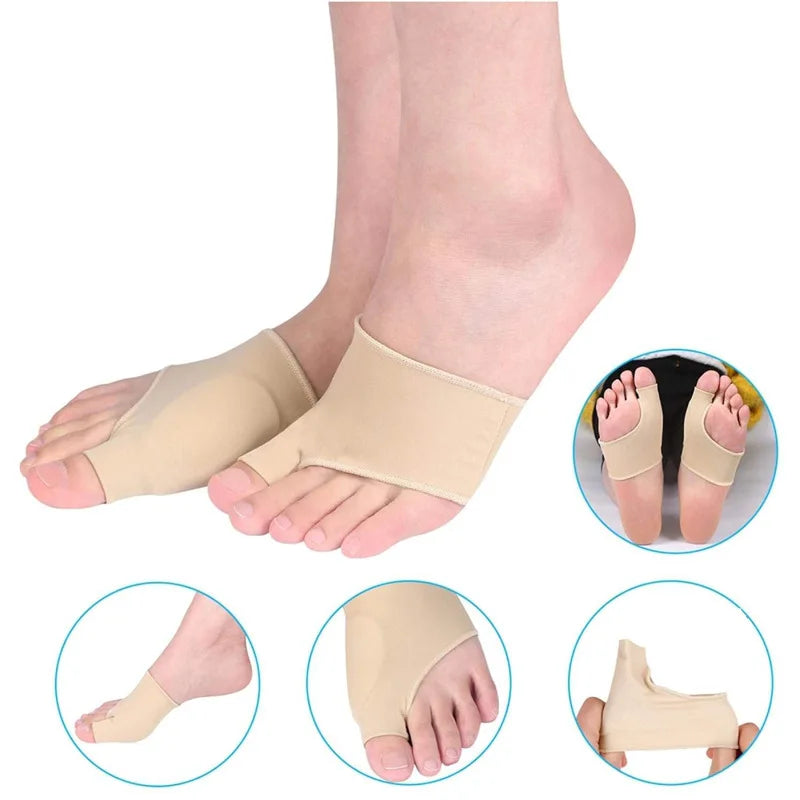 Povei Toe Separator Bunion Corrector Orthotics Pair for Hallux Valgus Alignment