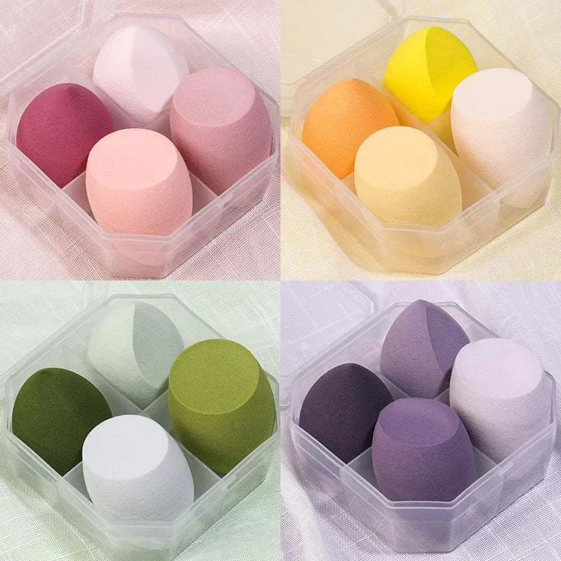 Povei Beauty Blender Sponge Set - 4 Pieces Makeup Puffs for Flawless Application