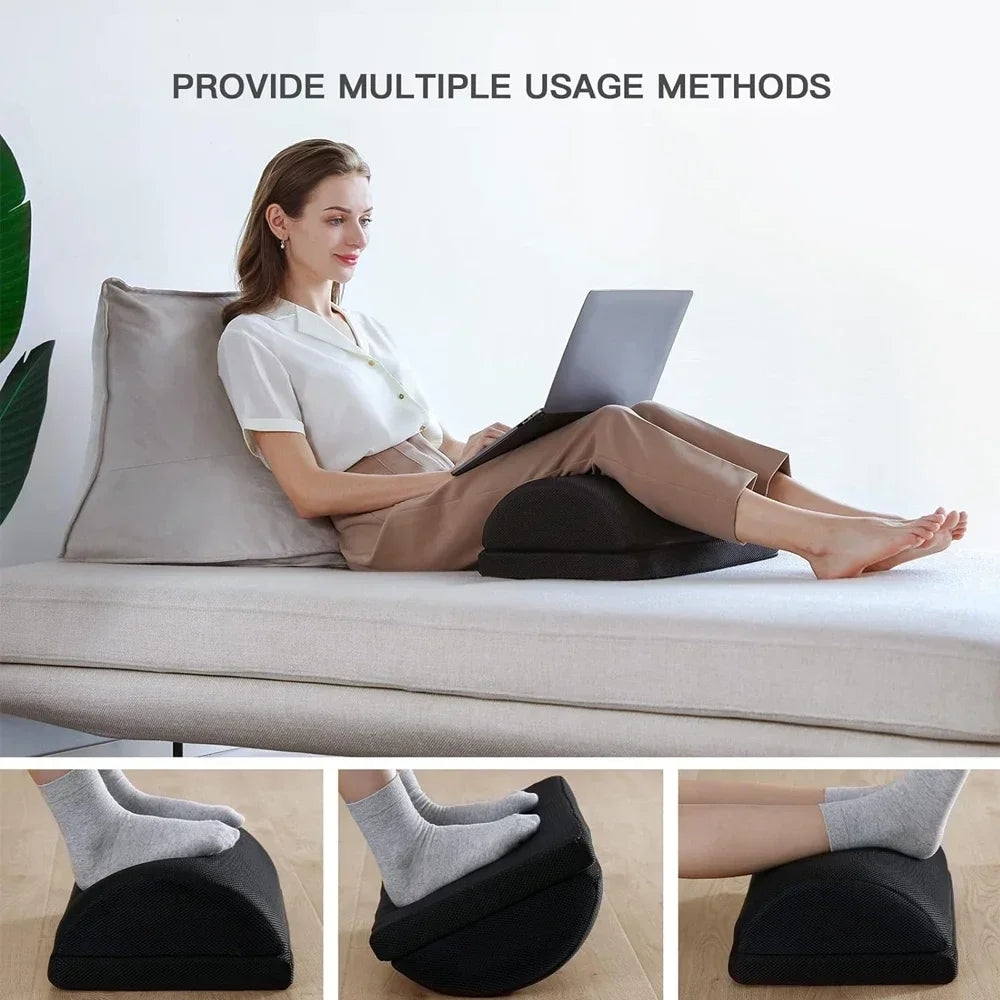 Povei Soft Memory Foam Foot Rest for Desk Work Gaming Ergonomic Support