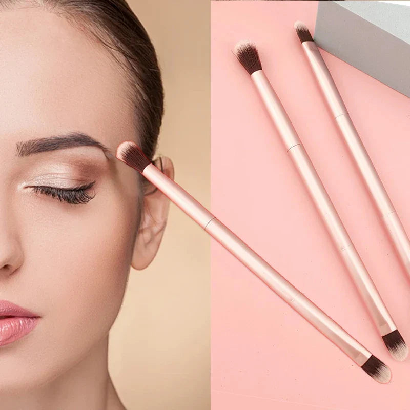 Povei Double-Ended Eyeshadow Brush for Seamless Eye Makeup Application