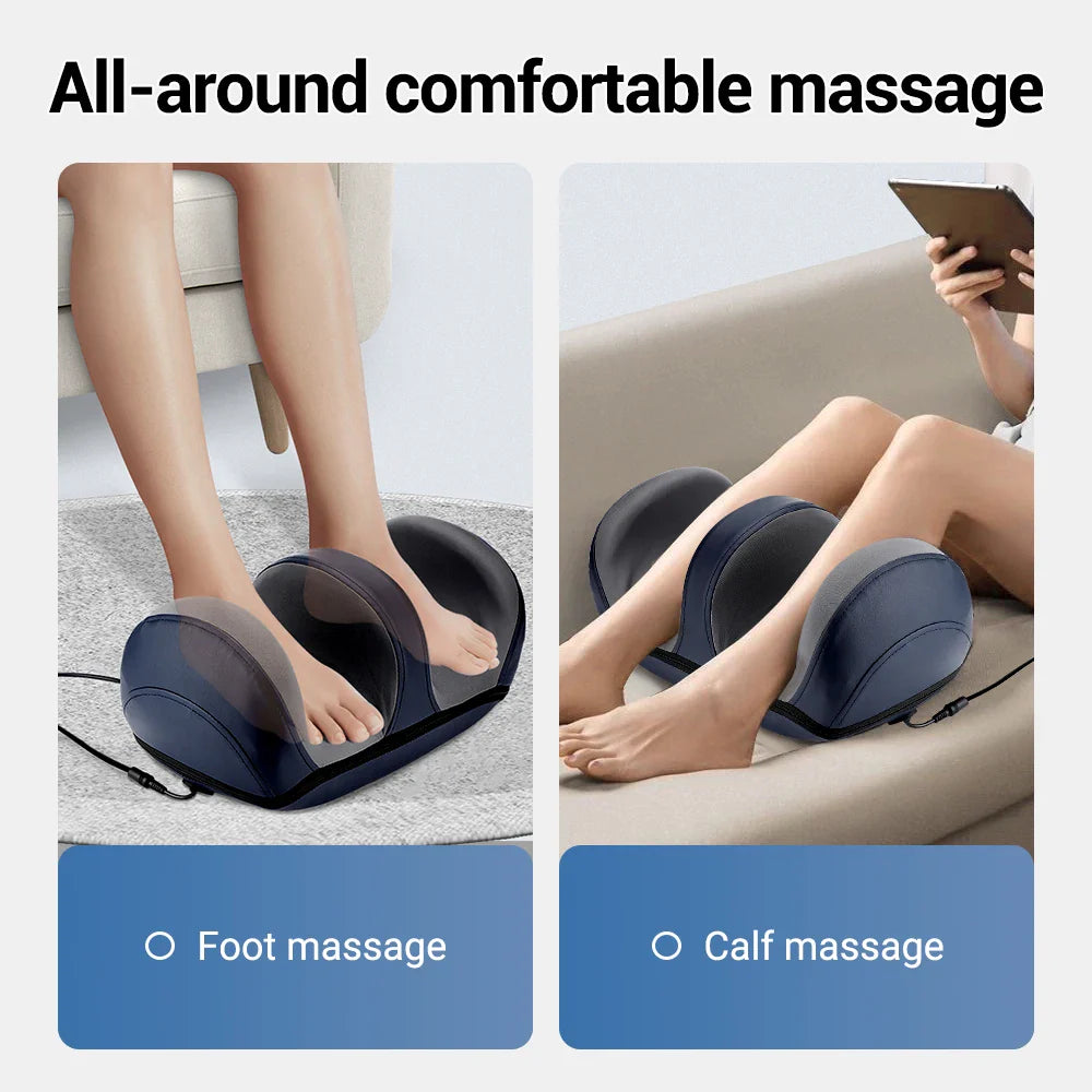 Povei Electric Calf Foot Massager: Remote Control, Kneading, Heating, Relieves Fatigue