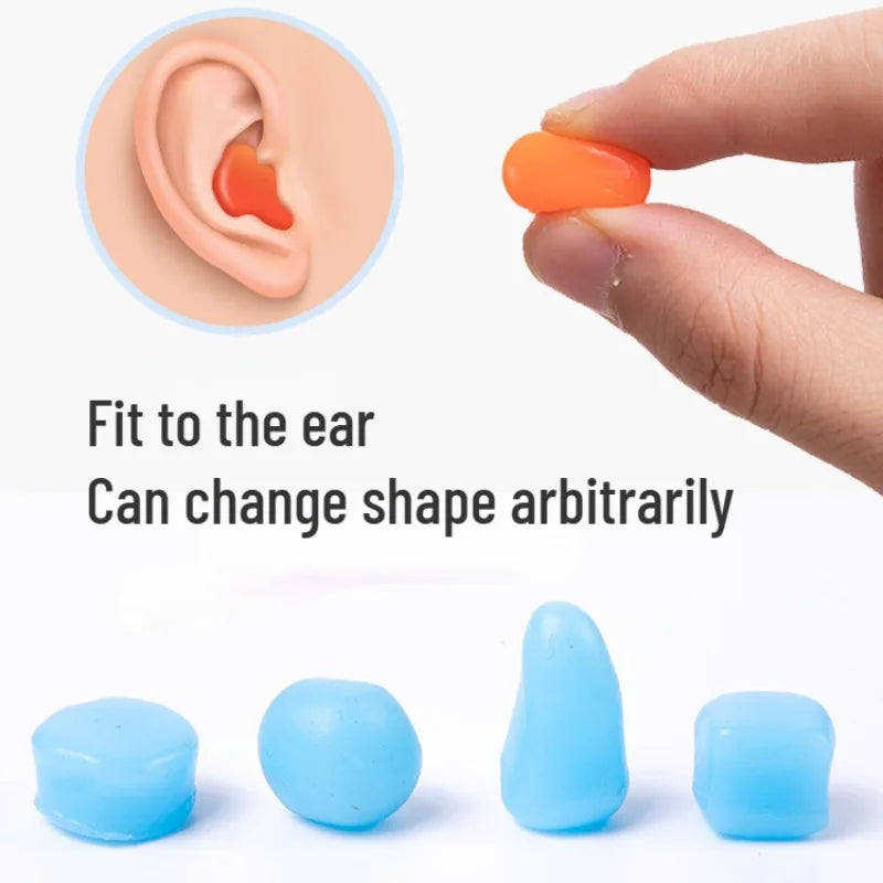 Povei Silicone Earplugs Set for Noise Reduction, Sound Insulation, and Sleep Protection