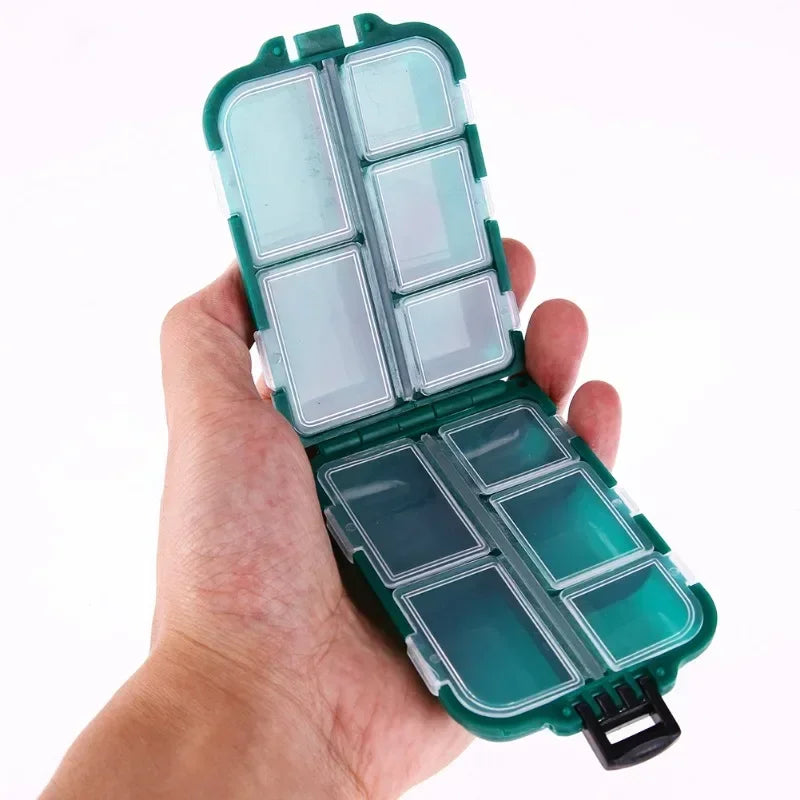 Povei 10-Grid Pill Dispenser Organizer for Travel & Daily Use