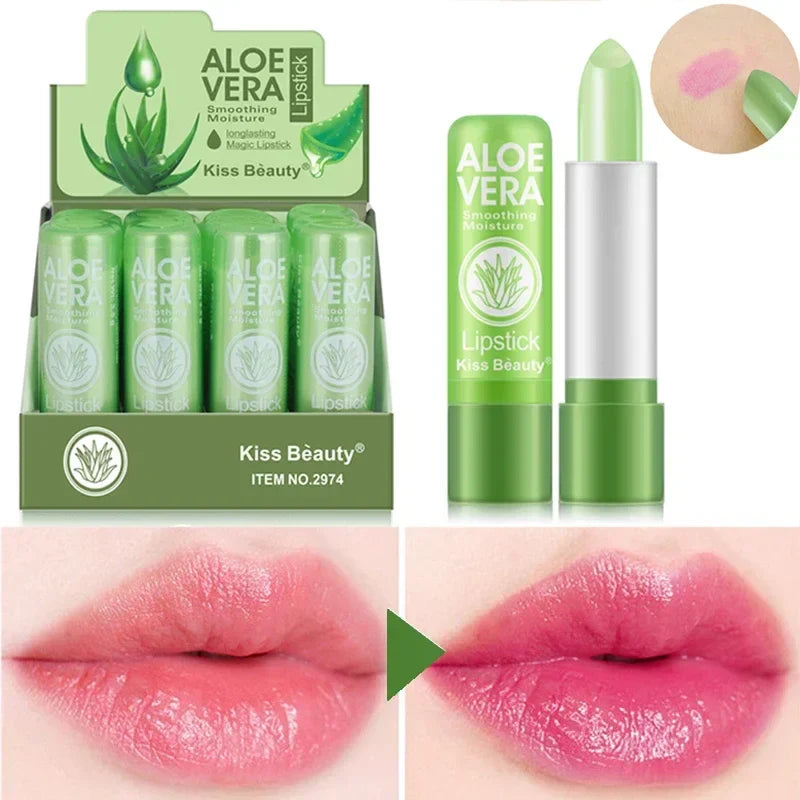 Povei Aloe Vera Lipstick: Long Lasting Color Changing Lip Balm