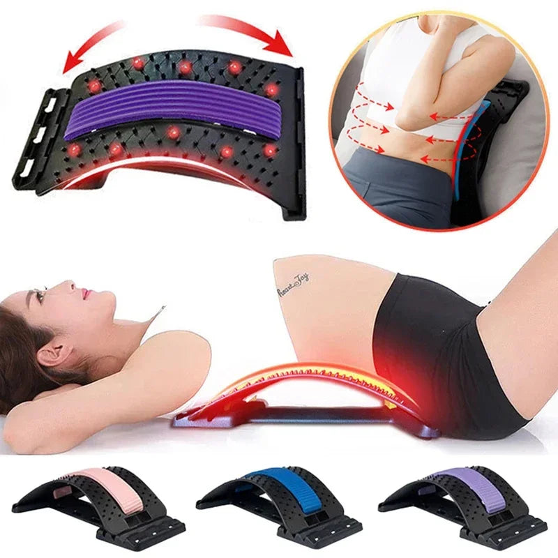 Povei Back Massager Stretcher for Pain Relief and Relaxation