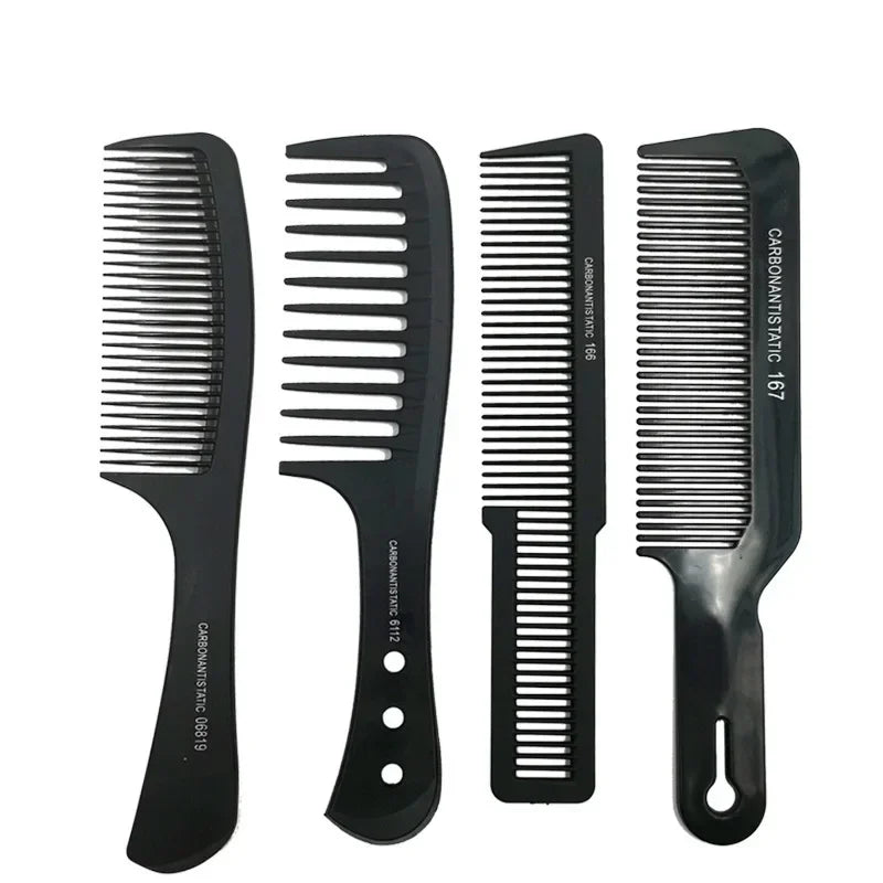 Povei Black Thickened Hair Cutting Comb - Professional Barber Styling Tool