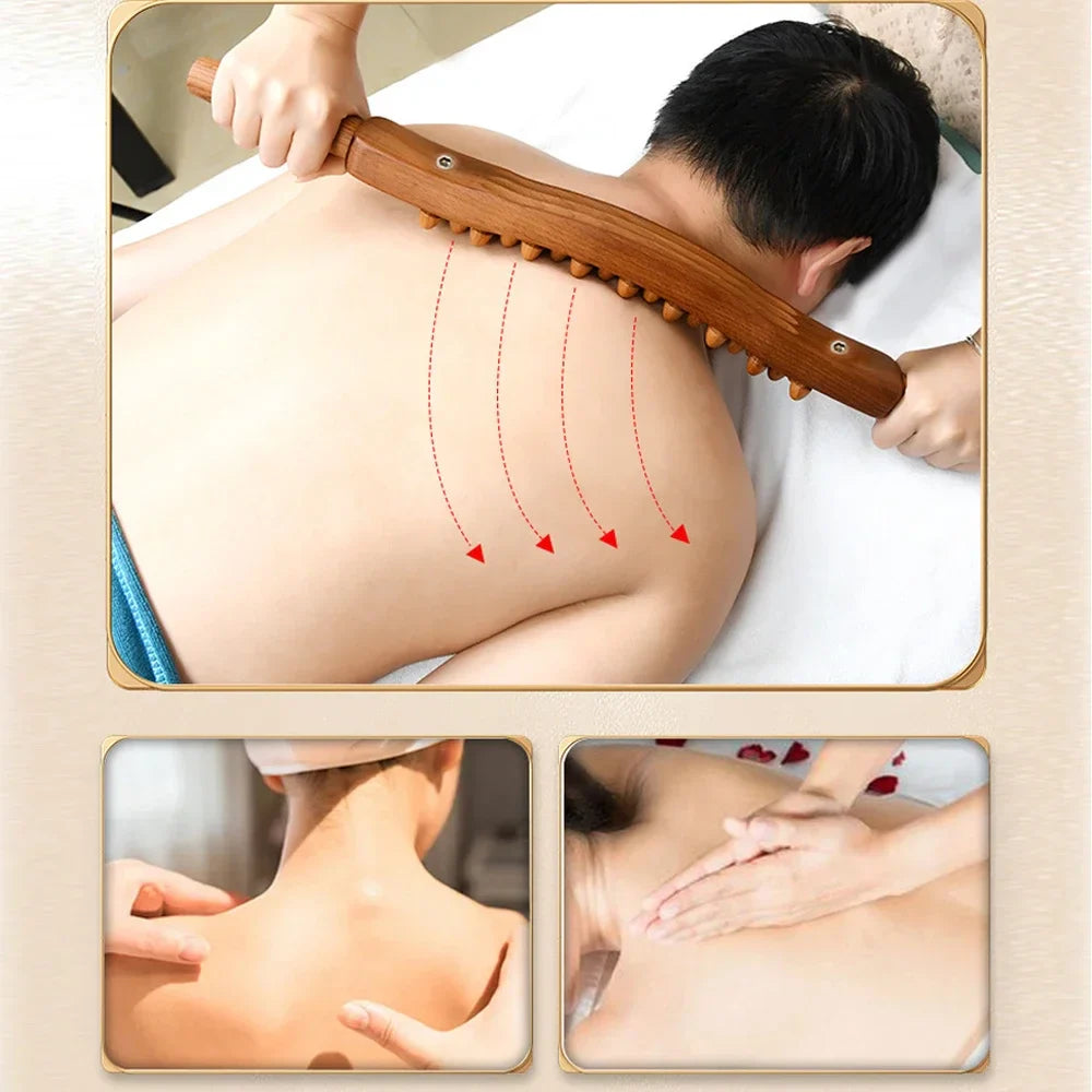 Povei Wood Therapy Massage Stick for Body Sculpting and Pain Relief