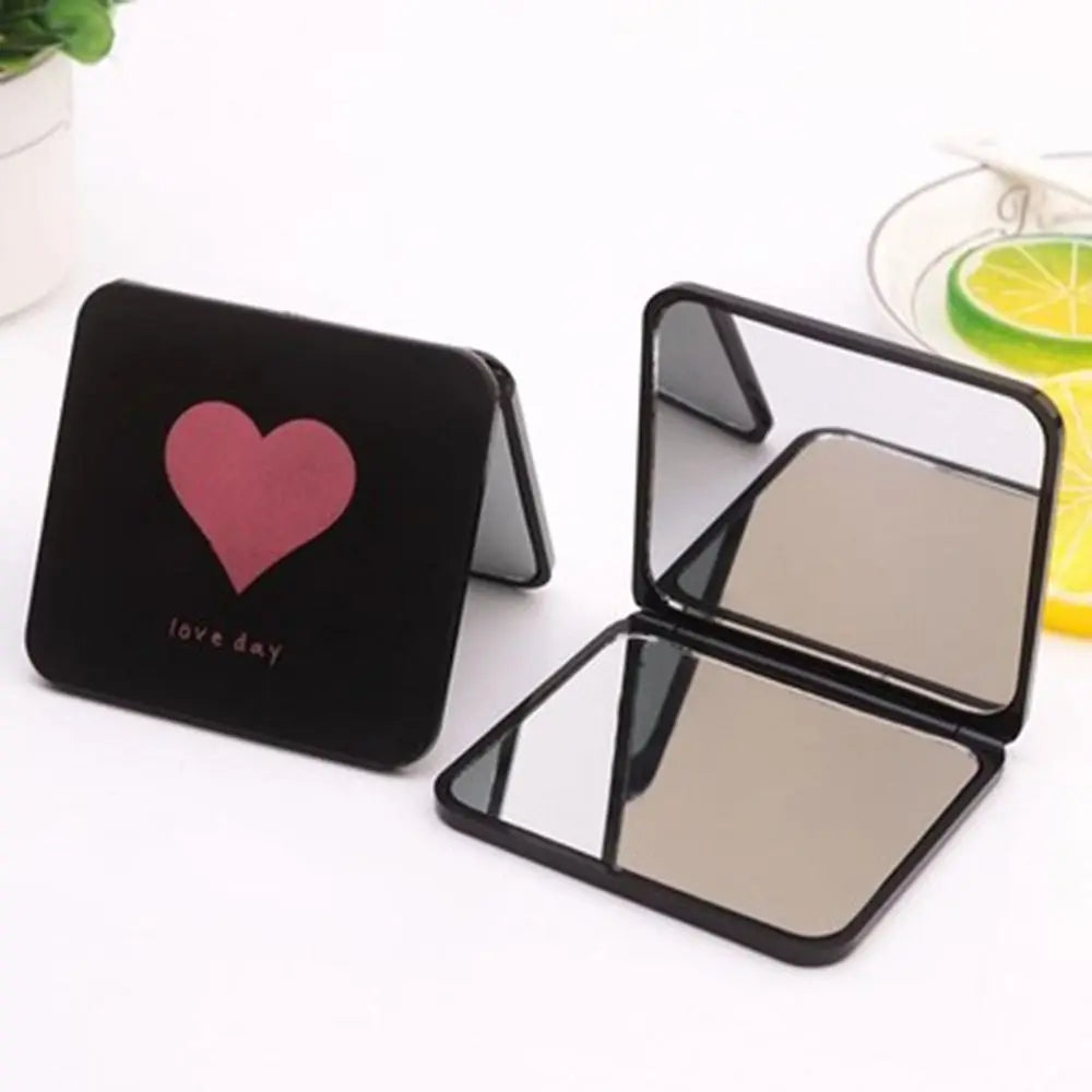 Povei Square Compact Makeup Mirror Double-sided Hand Mirror