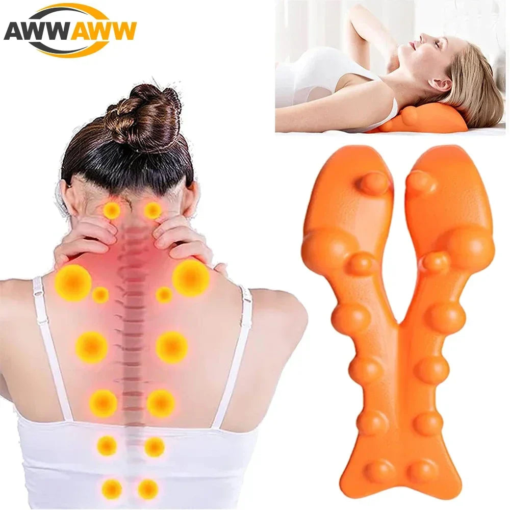 Neck & Shoulder Relaxer by Povei - Cervical Traction Device for Pain Relief & Spine Alignment