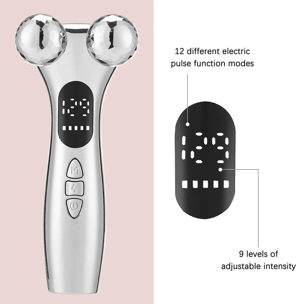 Povei Electric Facial Lifting Massager LED V-Face Double Chin Remover