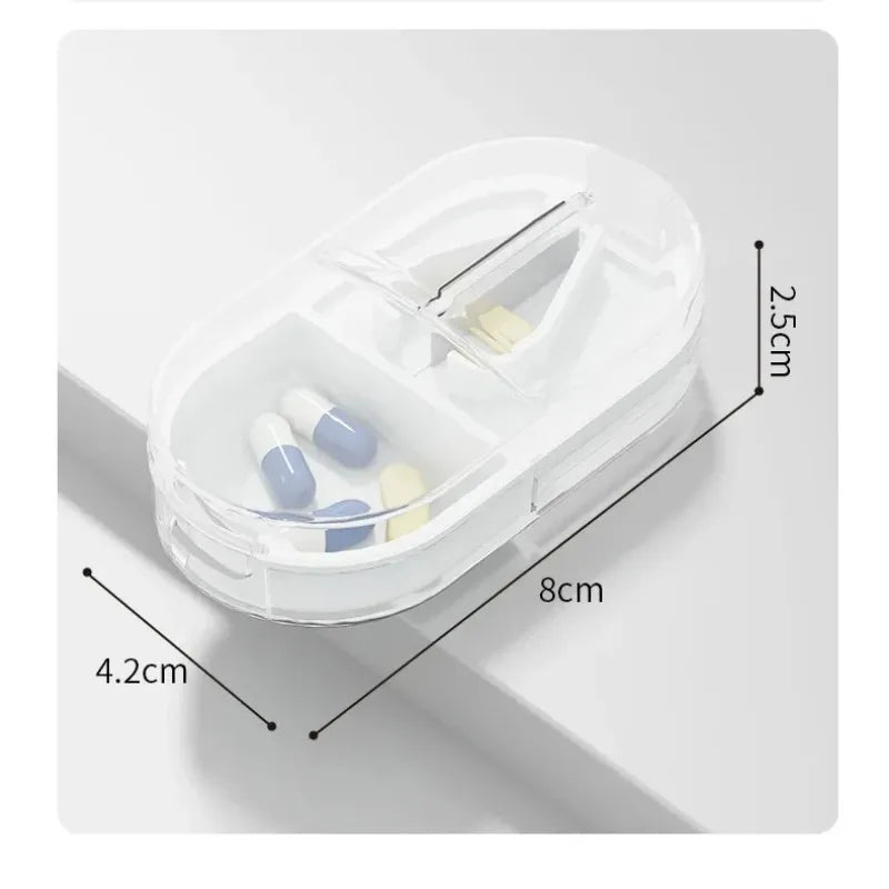 Povei Pill Cutter & Divider Organizer Crusher Mini Medicine Box