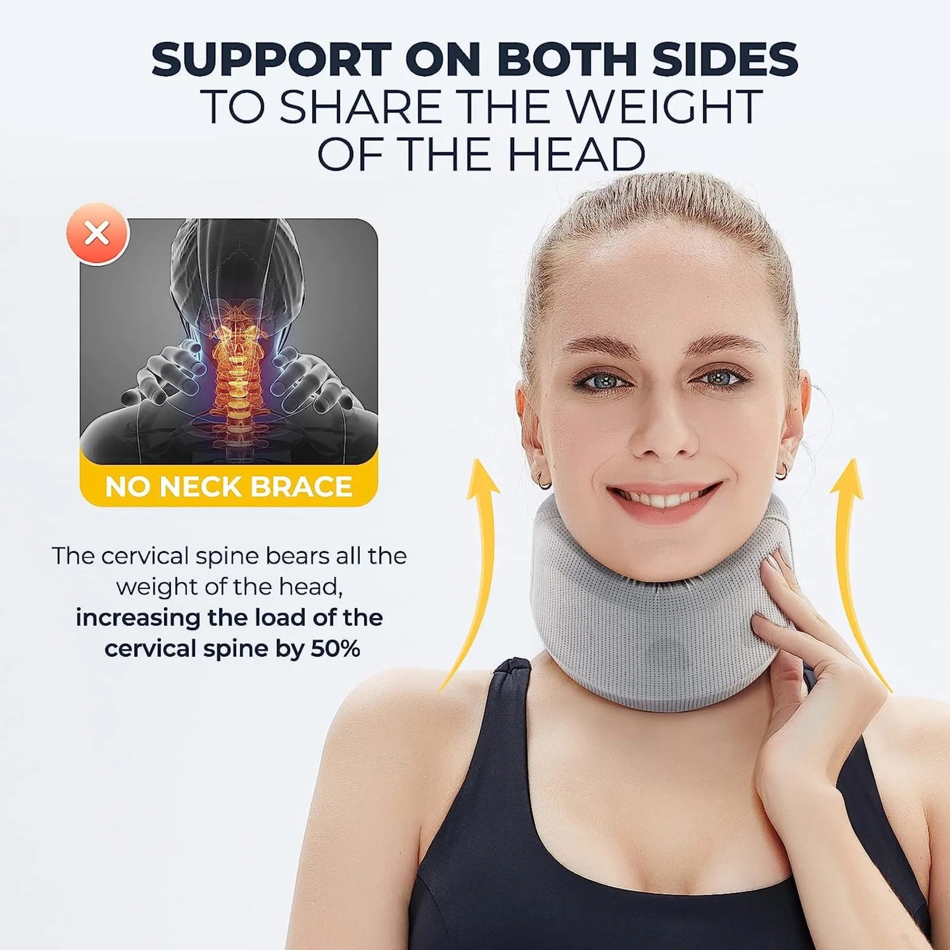 Povei Neck Support Pillow: Adjustable Soft Foam for Cervical Pain Relief