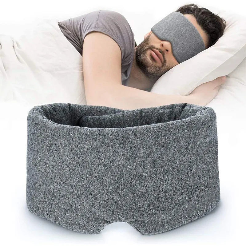 Povei Cotton Silk Sleep Mask for Women Men, Soft Eye Cover Blindfold