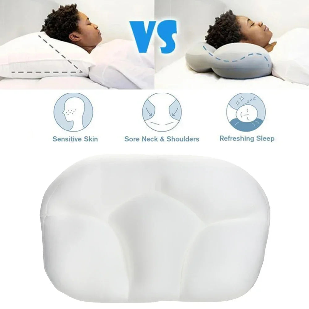 Povei Egg Sleeper Memory Foam Neck Pillow - Orthopedic Support & Comfort