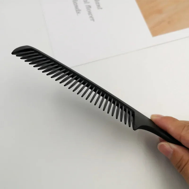 Povei Black Thickened Hair Cutting Comb - Professional Barber Styling Tool