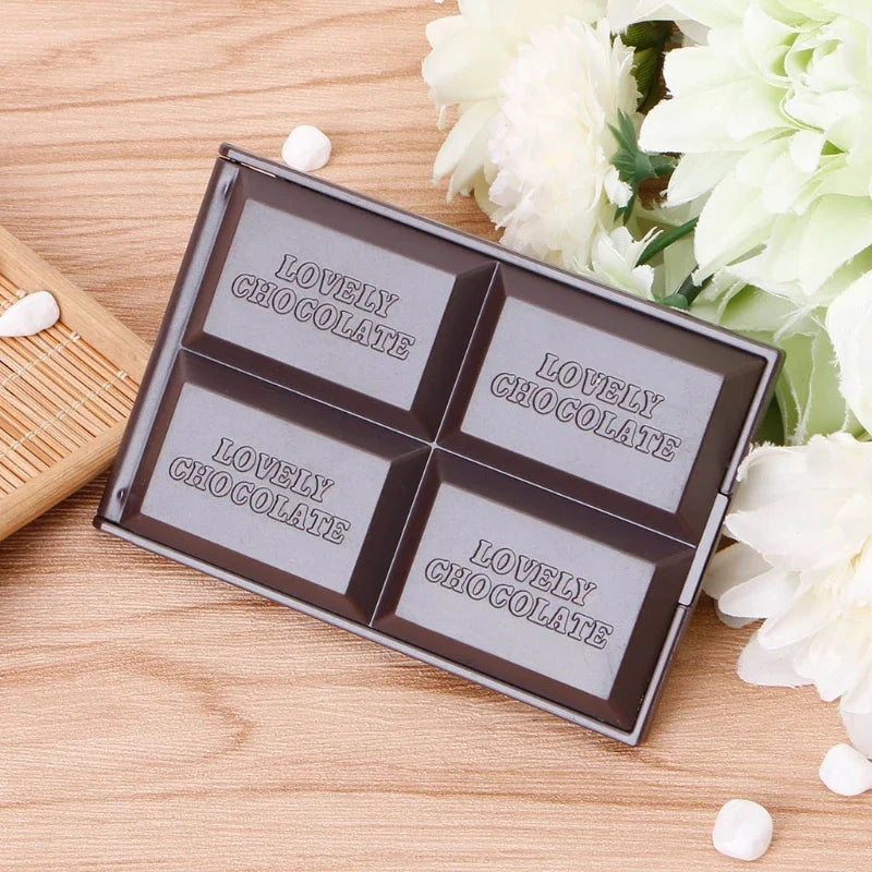 Povei Chocolate Square Compact Makeup Mirror