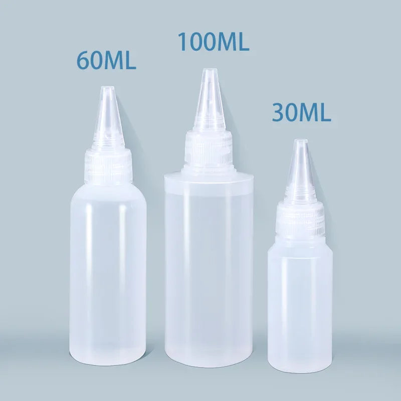 Povei 100ML Sauce Squeeze Bottle with Cap - Refillable Kitchen Glue Container