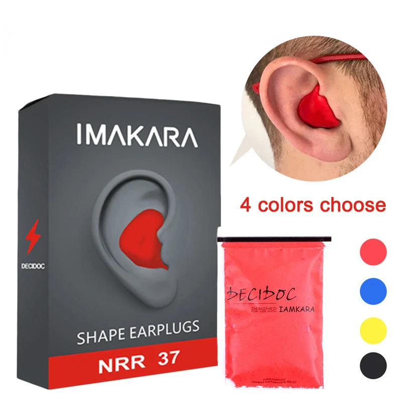 Povei Moldable Shaped Ear Plugs: Noise Reduction Sleep Aid, Anti-Snoring Soft Earplug