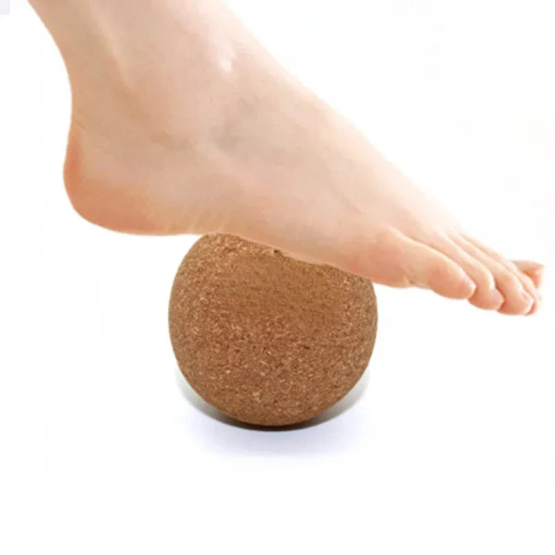 Povei Cork Relaxation Brick and Fascia Ball Set for Portable Fitness and Massage