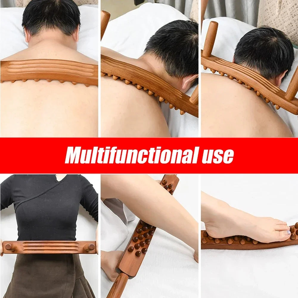 Povei Wood Therapy Massage Stick for Body Sculpting and Pain Relief