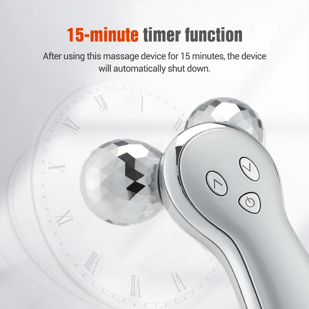 Povei 3D V-Face Lift Facial Roller: Skin Rejuvenation & Anti-Aging Beauty Apparatus