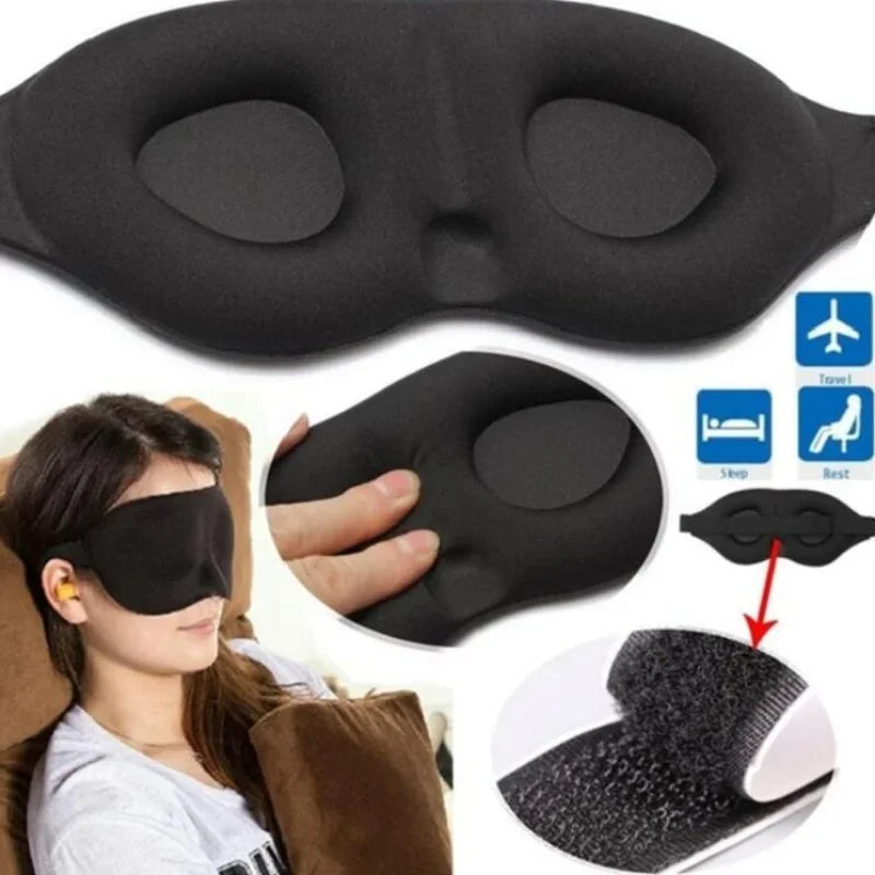 Povei 3D Sleep Mask - Soft Eye Cover for Travel and Relaxation