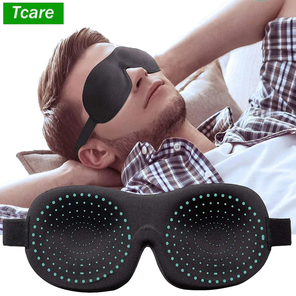 Povei Breathable 3D Sleep Mask for Home, Office & Travel