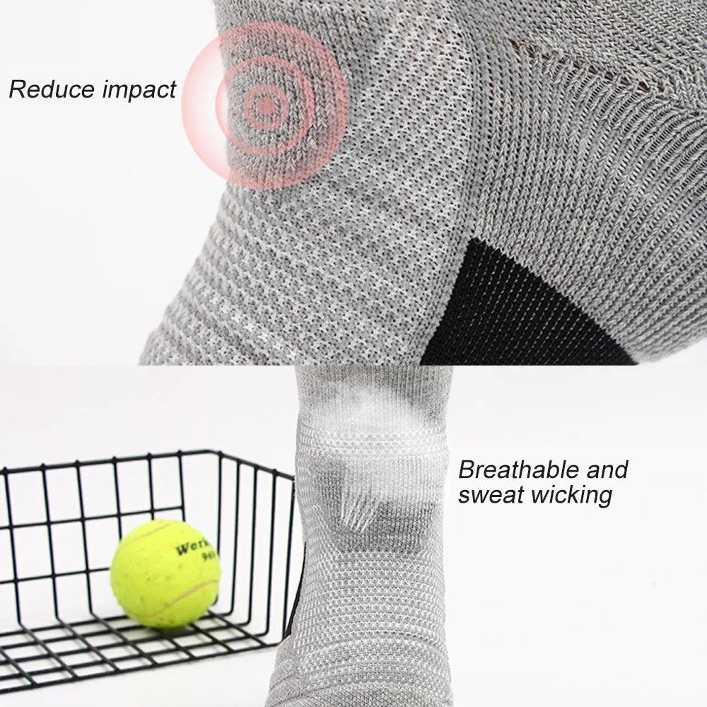 Povei Athletic Ankle Socks for Adults & Kids with Cushioning & Anti-Blister Tab