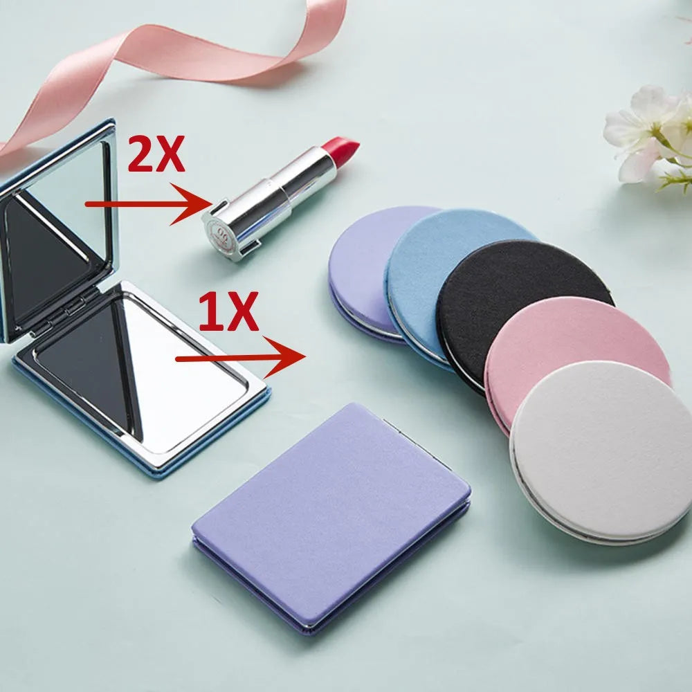 Povei Double Pocket Magnify Makeup Mirror - Travel-Friendly Beauty Tool