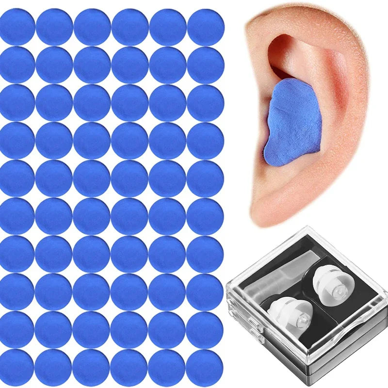 Povei Moldable Shaped Ear Plugs: Noise Reduction Sleep Aid, Anti-Snoring Soft Earplug