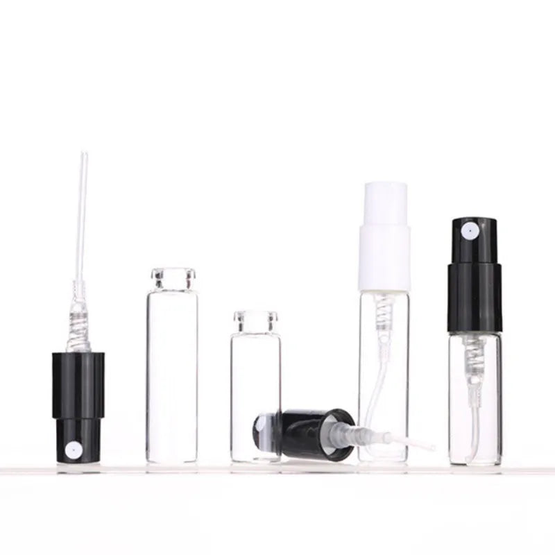 Povei Clear Mini Perfume Glass Bottle Set