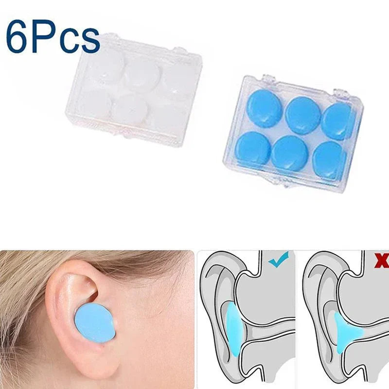 Povei Silicone Ear Plugs Set for Noise Reduction and Sleep Protection