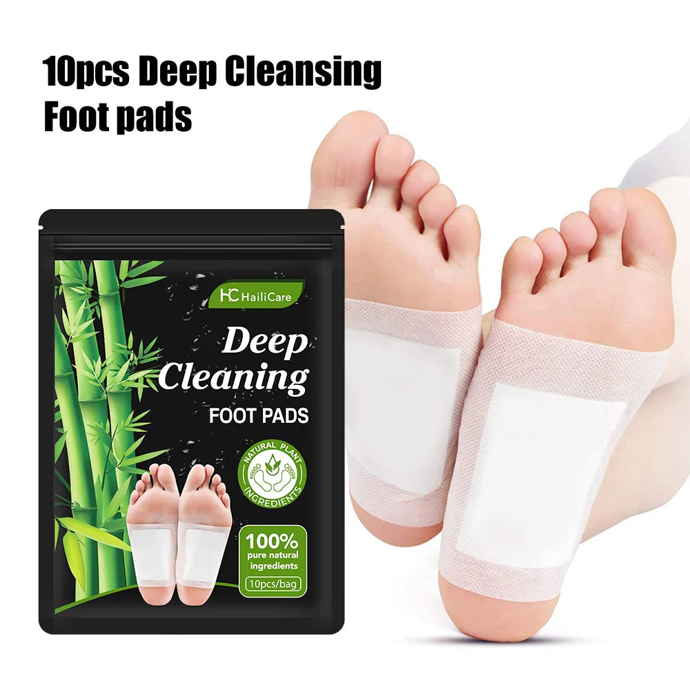 Povei Detox Foot Patches: Stress Relief, Deep Sleep, Herbal Sticker - 10PCS