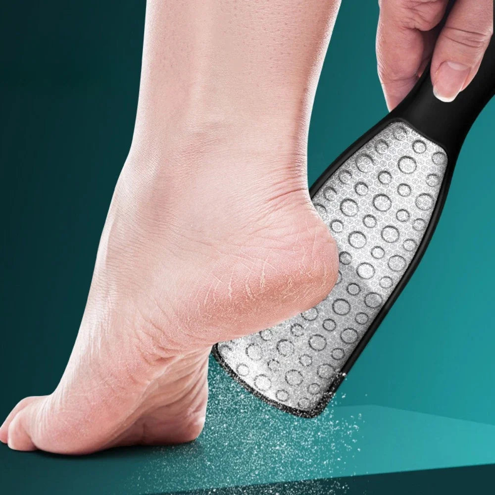 Povei Stainless Steel Callus Remover Foot File for Smooth Heels & Foot Care