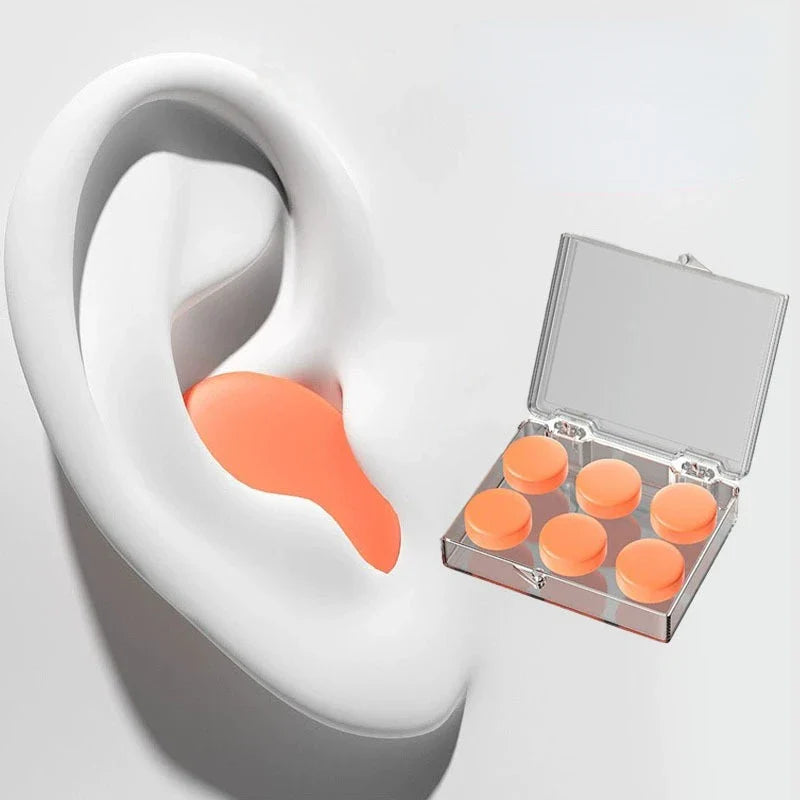 Povei Silicone Earplugs Set for Noise Reduction, Sound Insulation, and Sleep Protection